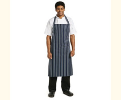 Professional Polycotton Butchers/Kitchen/Cooks Apron (Navy/White)